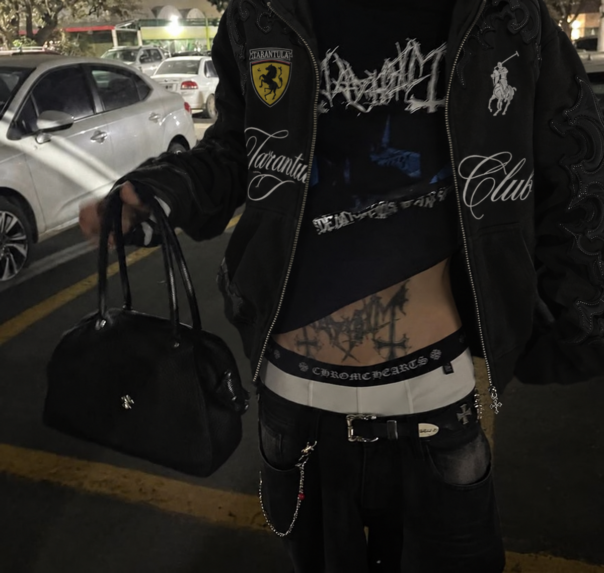 XIII White Royal Crest Zipper hoodie