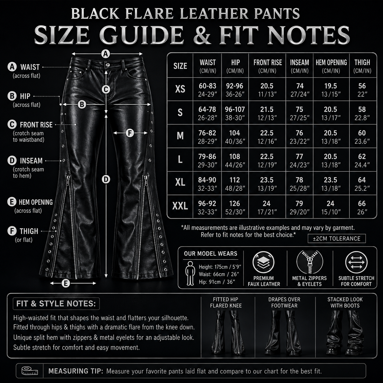 Nocturnus Imperium Chrome Leather Pants