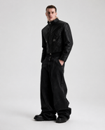 Blood Crimsom Armor-Style Biker Jacket