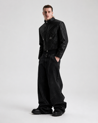 Blood Crimsom Armor-Style Biker Jacket
