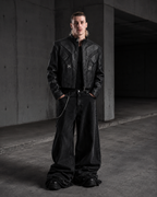 Blood Crimsom Armor-Style Biker Jacket