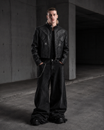 Blood Crimsom Armor-Style Biker Jacket