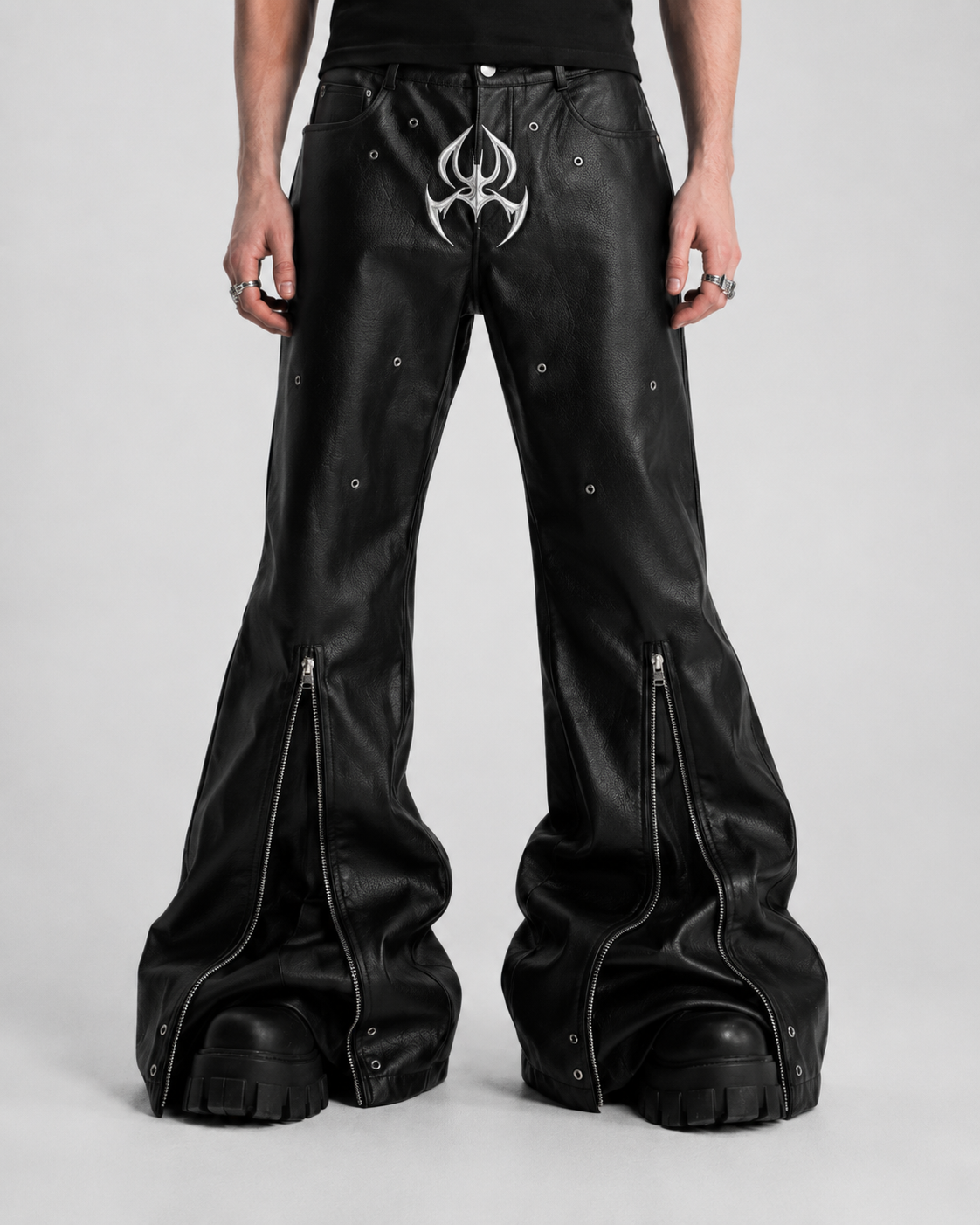 Nocturnus Imperium Chrome Leather Pants