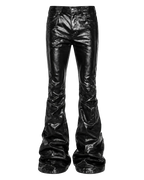 Wax Denim Stacked Pants