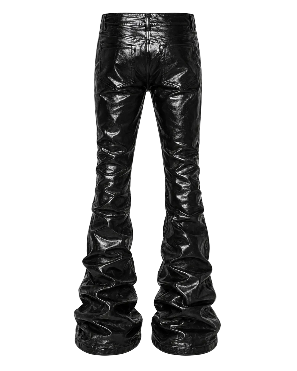 Wax Denim Stacked Pants
