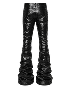 Wax Denim Stacked Pants