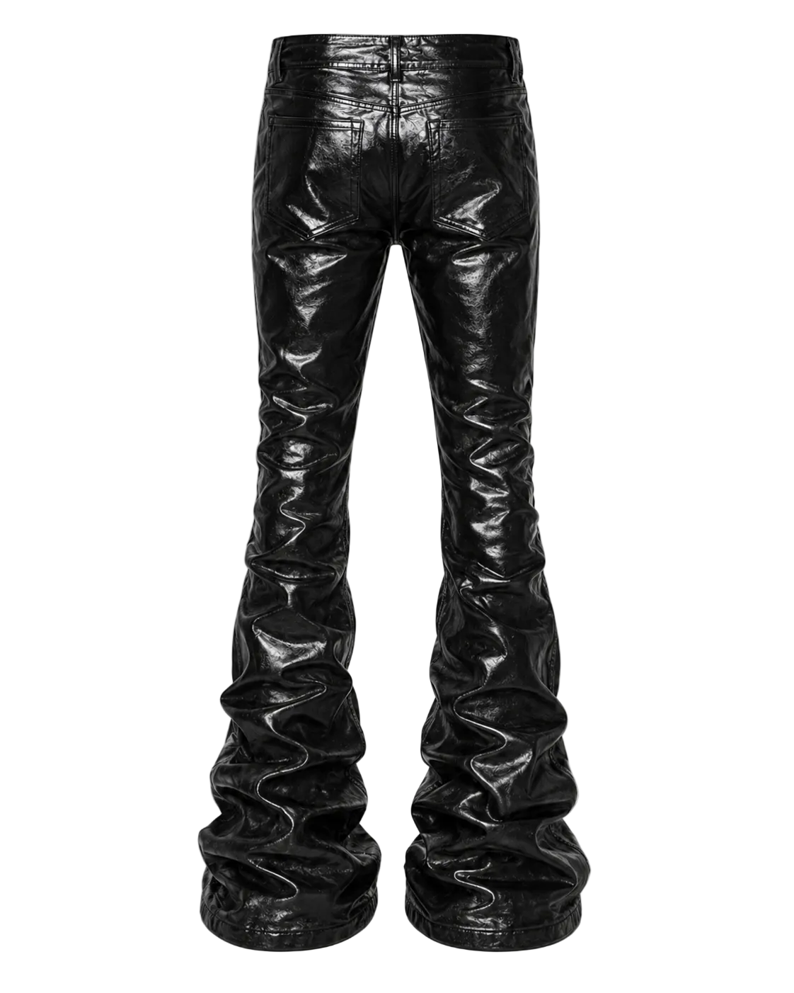 Wax Denim Stacked Pants