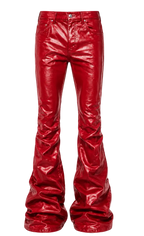 Wax Denim Stacked Pants