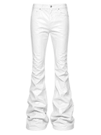 Wax Denim Stacked Pants