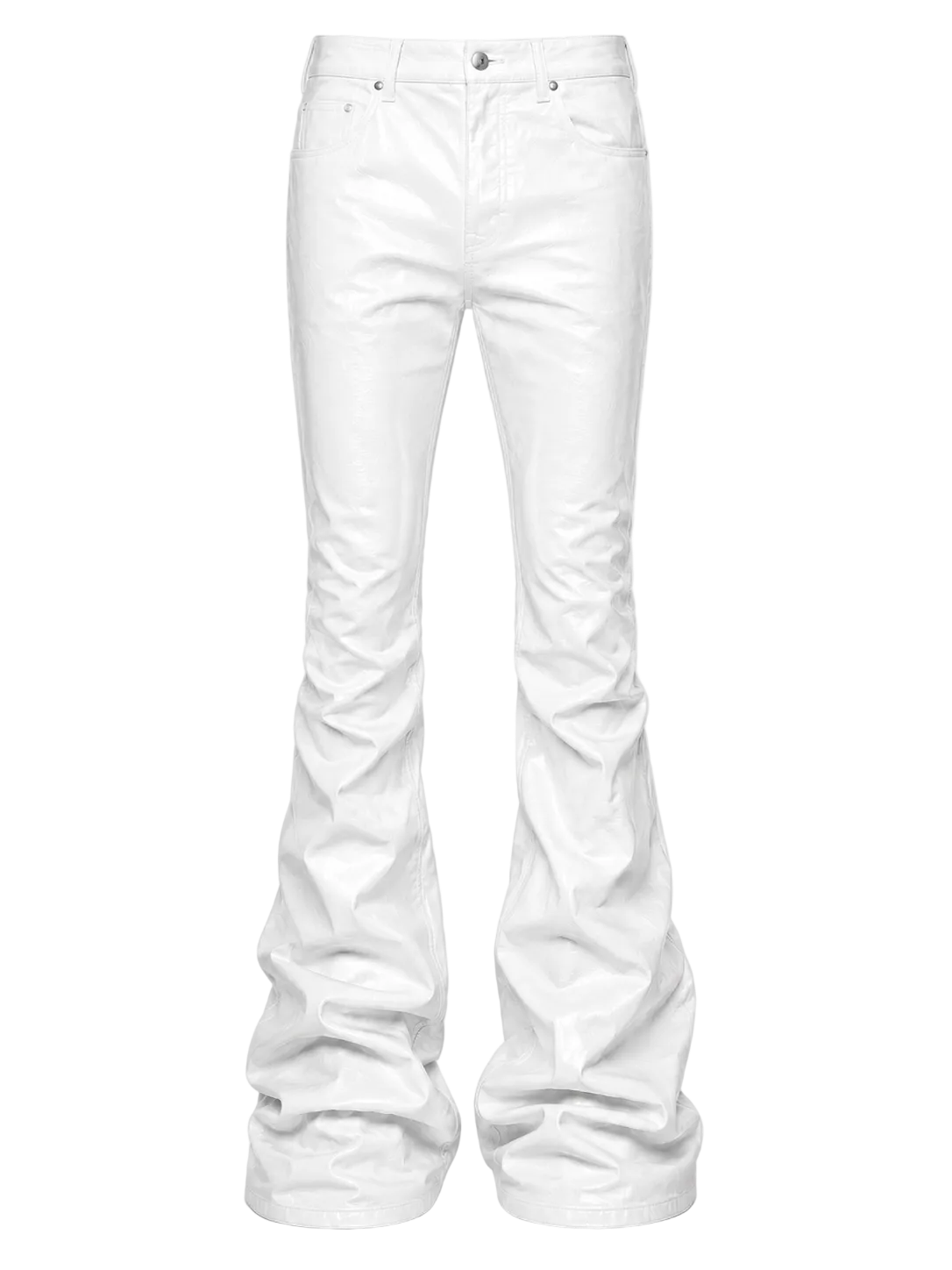 Wax Denim Stacked Pants
