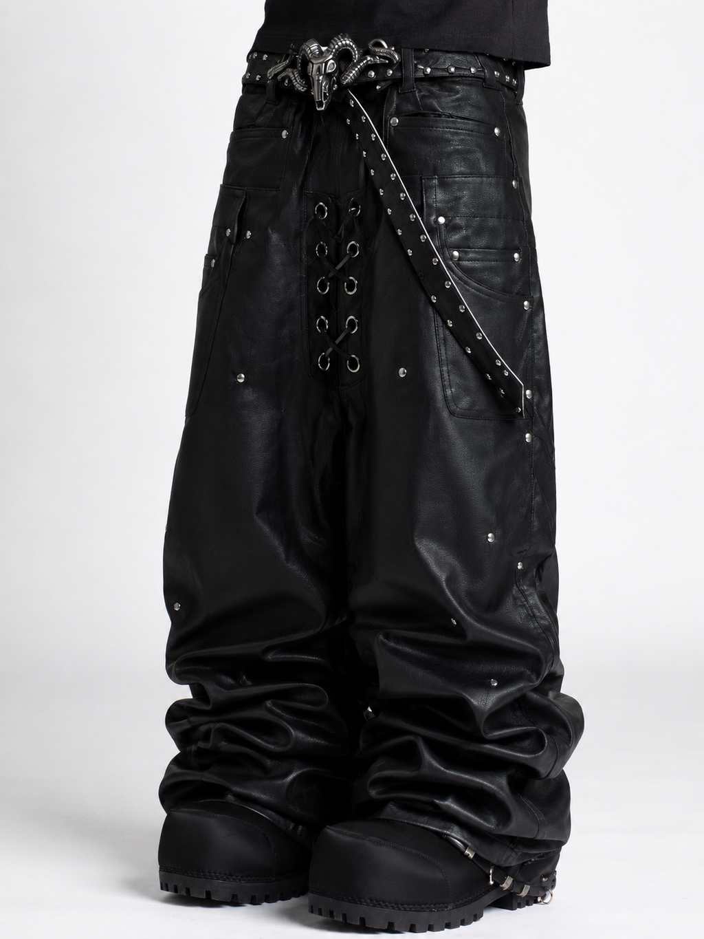 Covenant Ram Buckle Pants — Onyx