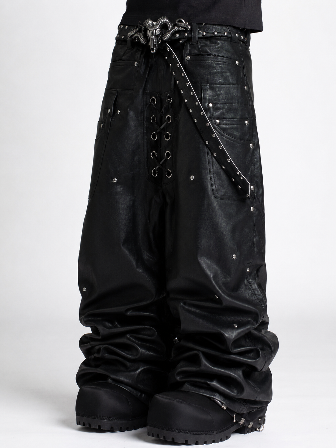 Covenant Ram Buckle Pants — Onyx