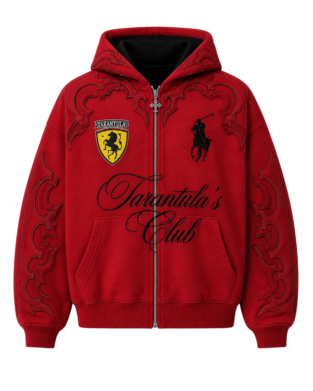 White Royal Crest Zipper hoodie
