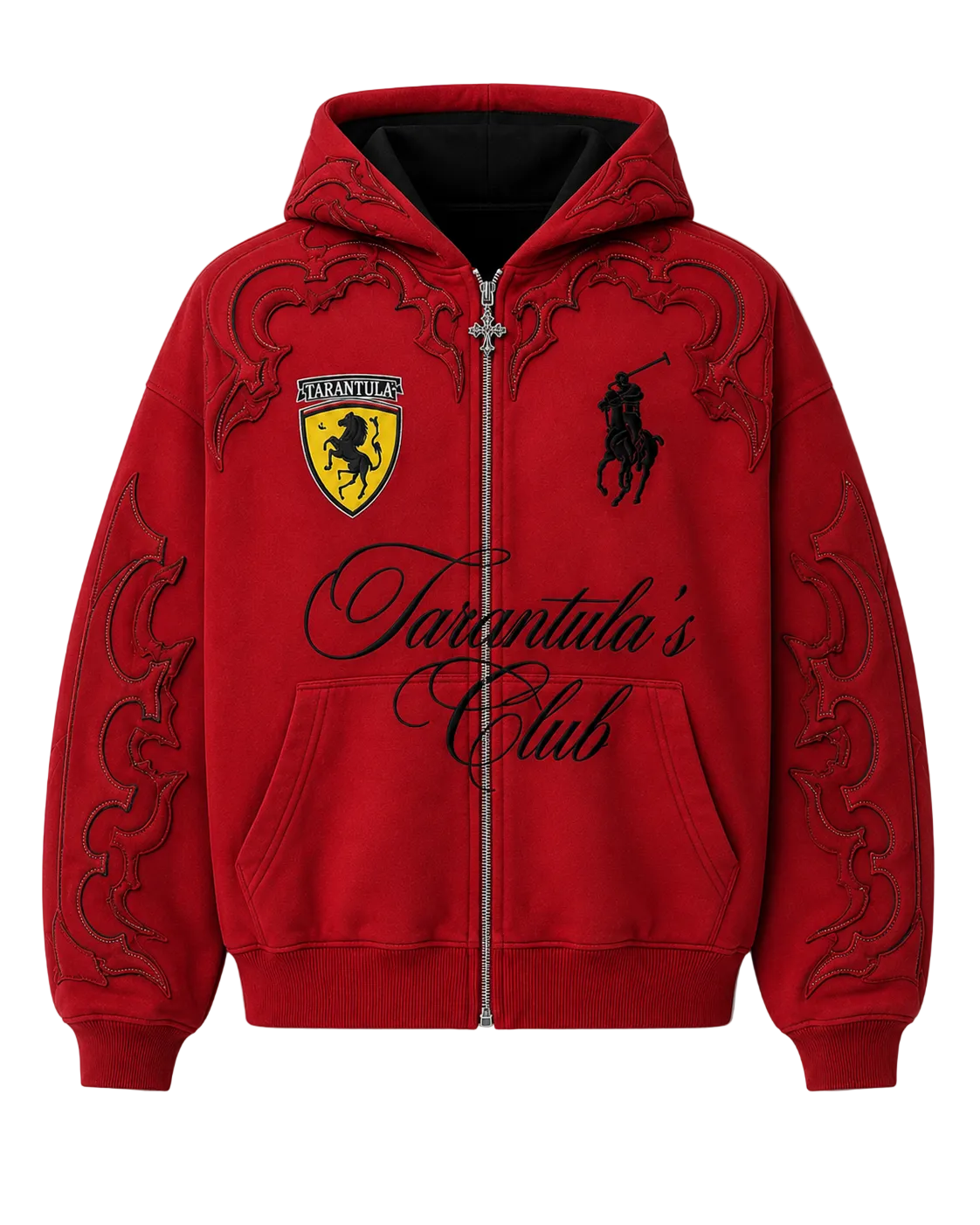 White Royal Crest Zipper hoodie