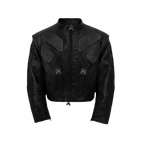 Blood Crimsom Armor-Style Biker Jacket