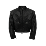 Blood Crimsom Armor-Style Biker Jacket