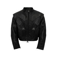 Blood Crimsom Armor-Style Biker Jacket