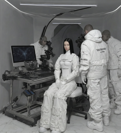 PROJECT001: White Cargo Archive Pants Tarantula's Club