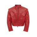 Blood Crimsom Armor-Style Biker Jacket