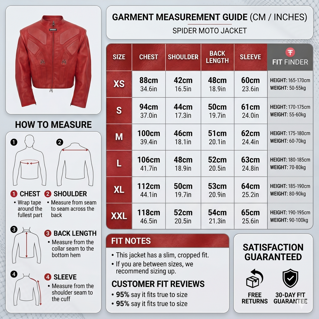 Blood Crimsom Armor-Style Biker Jacket