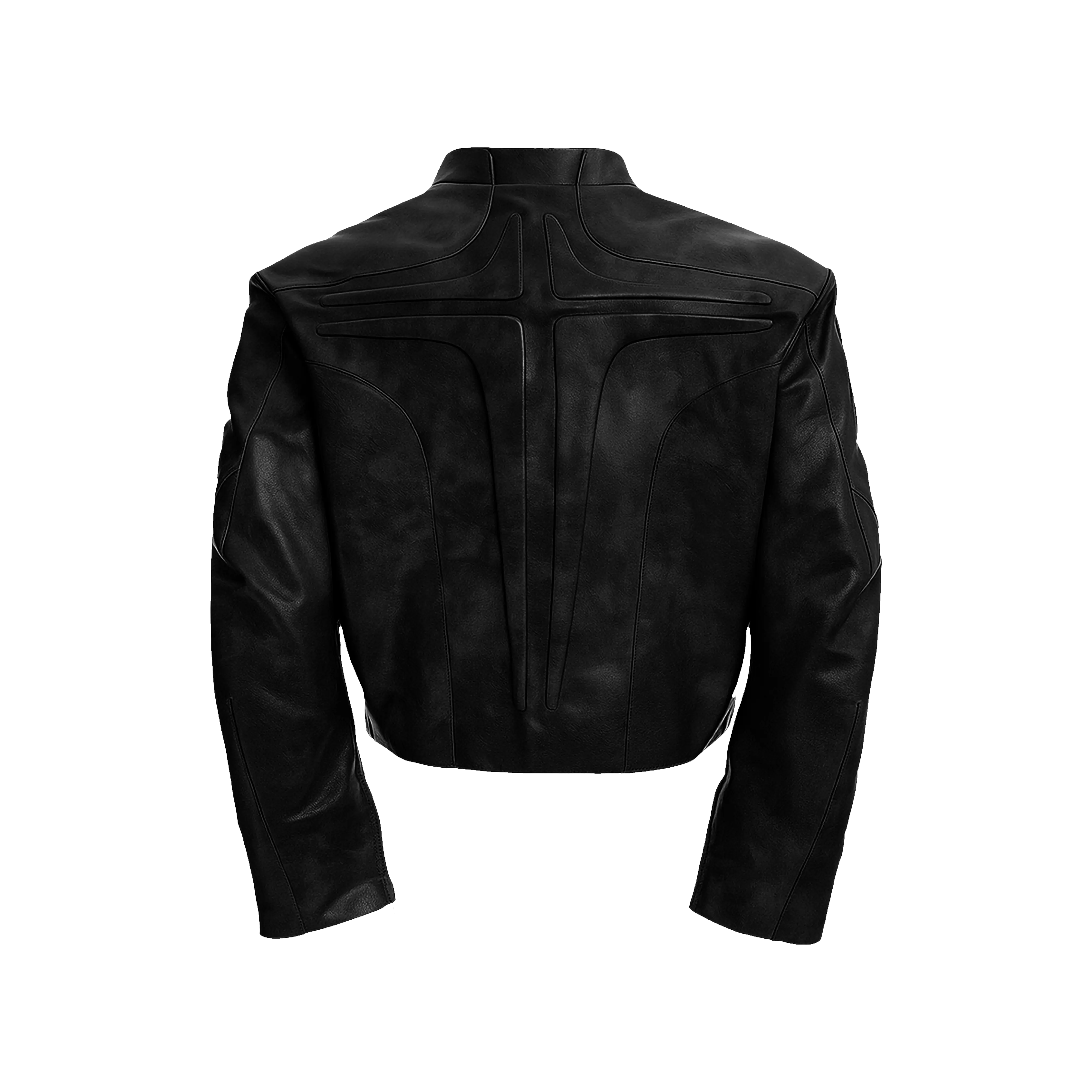Blood Crimsom Armor-Style Biker Jacket tarantulaclub