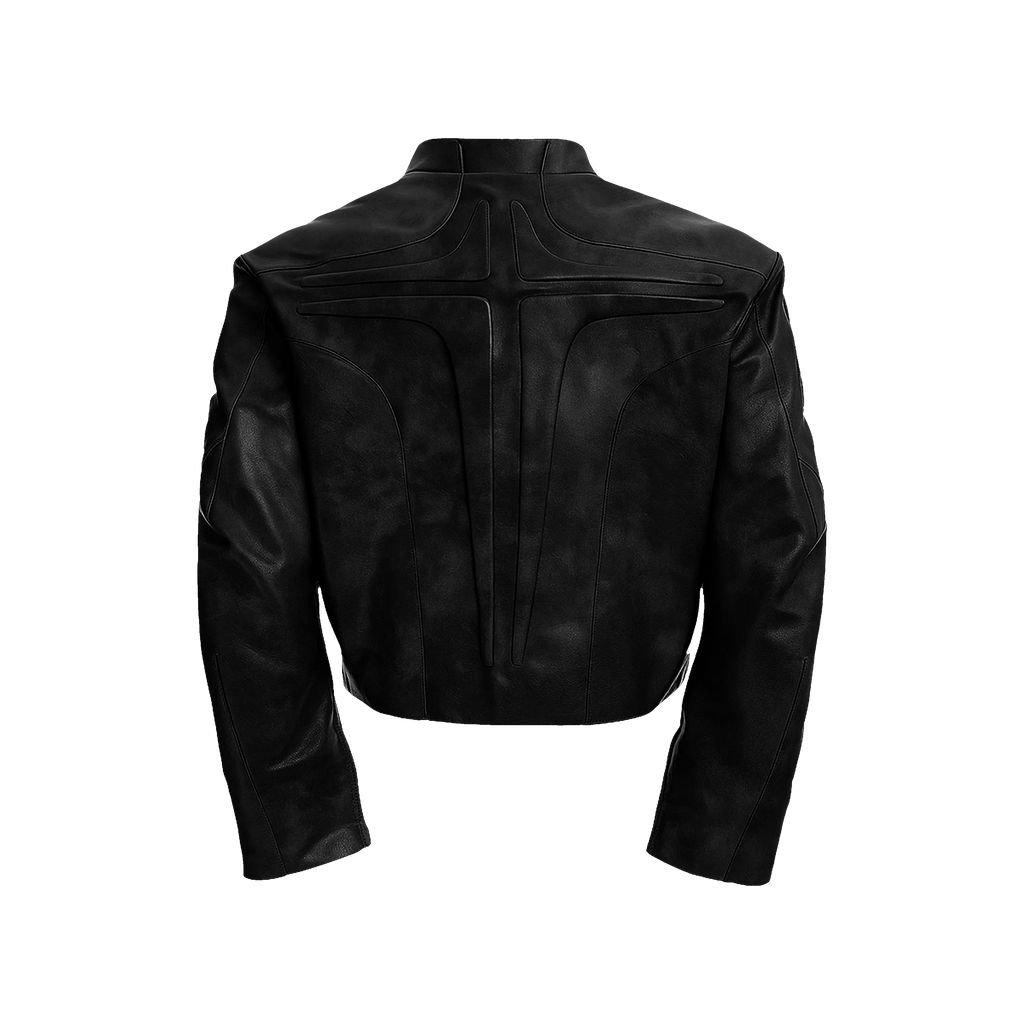 Blood Crimsom Armor-Style Biker Jacket tarantulaclub