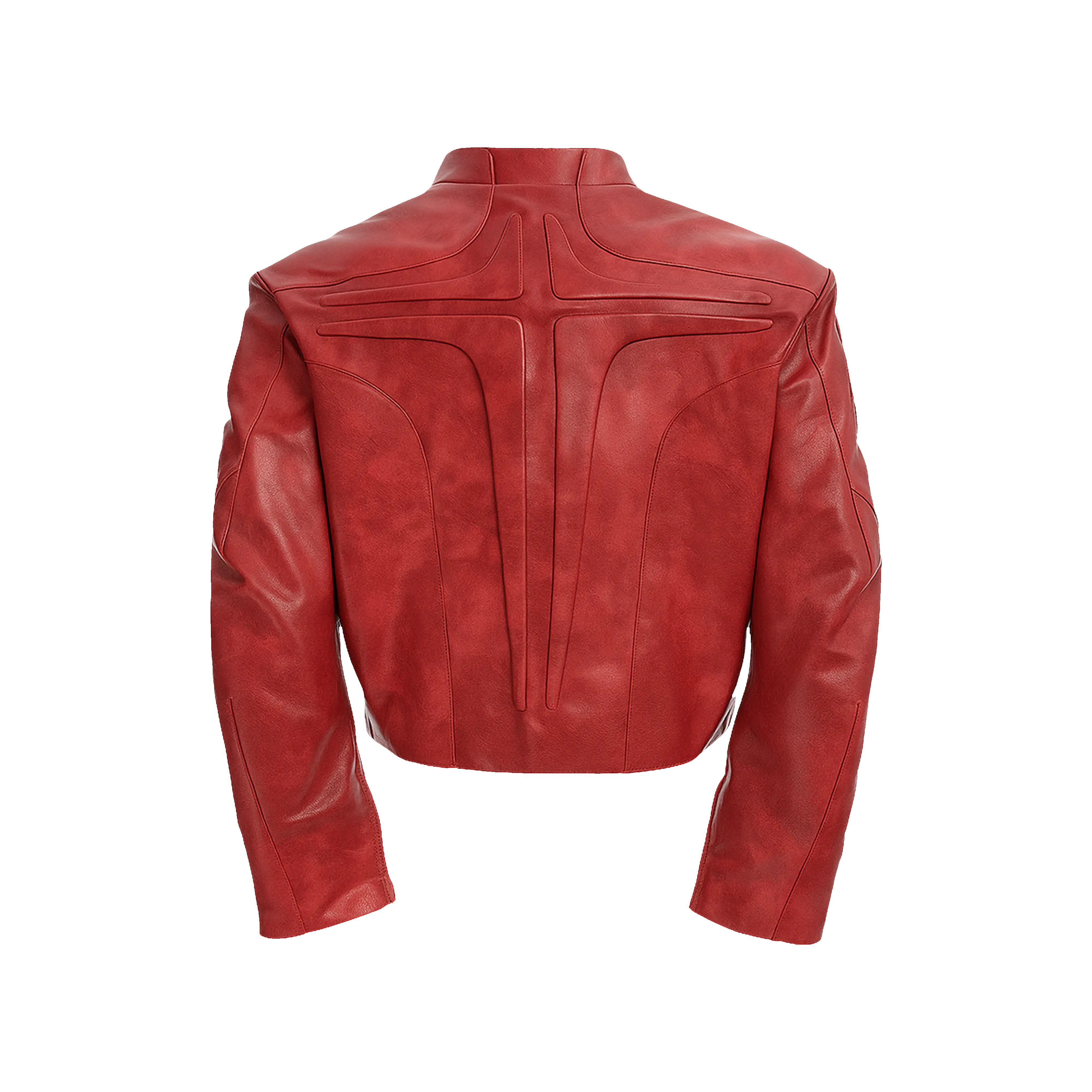 Blood Crimsom Armor-Style Biker Jacket tarantulaclub