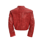 Blood Crimsom Armor-Style Biker Jacket tarantulaclub