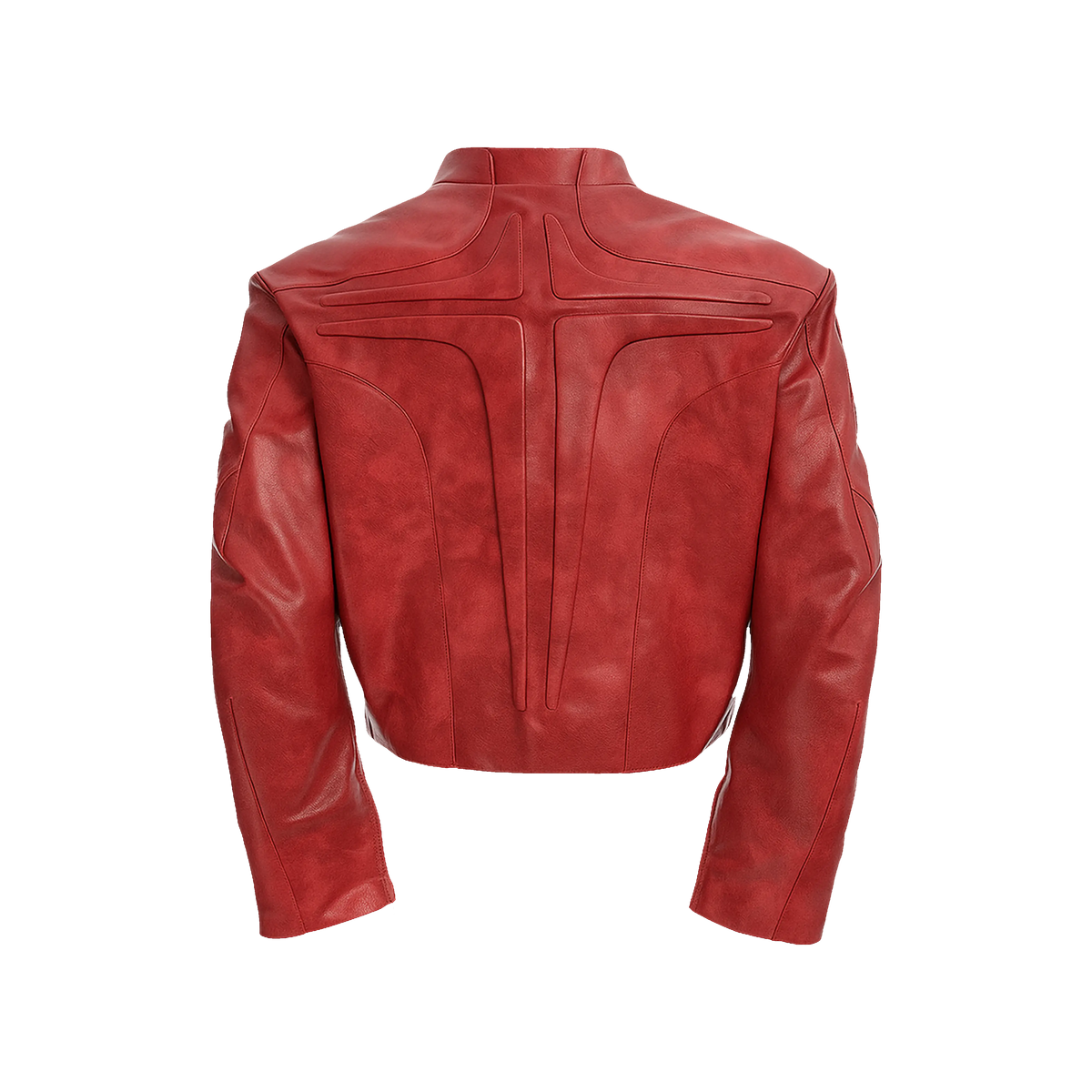 Blood Crimsom Armor-Style Biker Jacket tarantulaclub