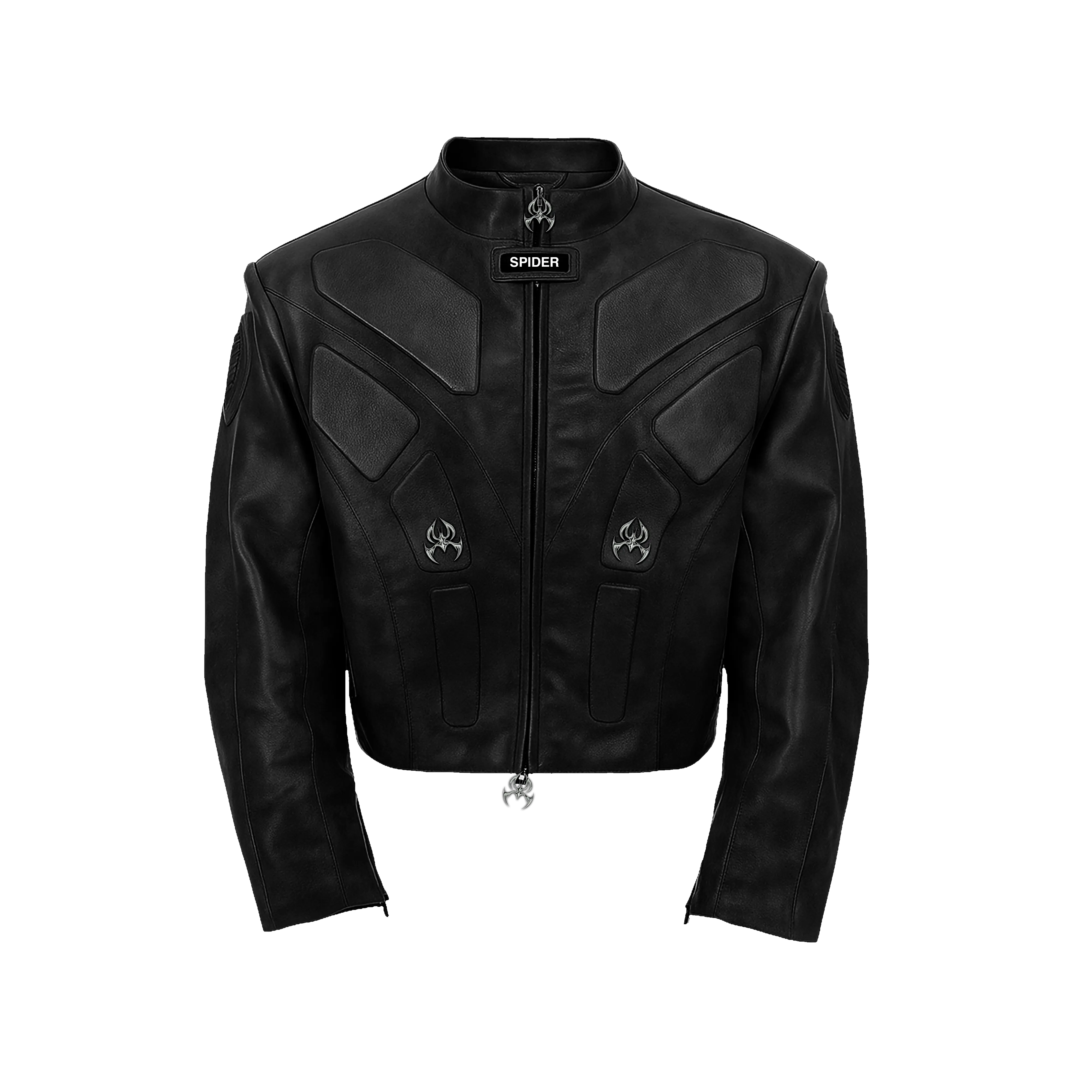 Blood Crimsom Armor-Style Biker Jacket tarantulaclub