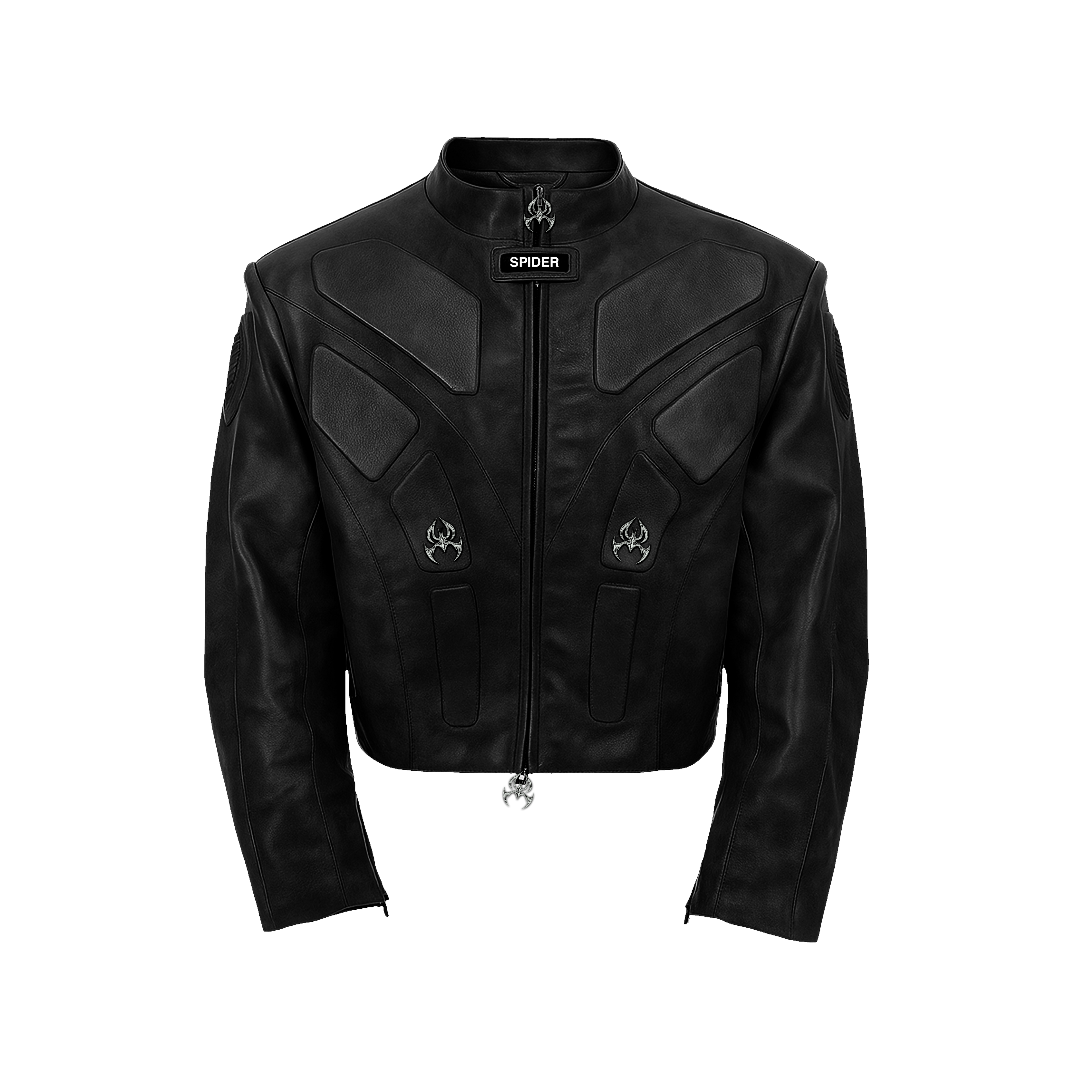 Blood Crimsom Armor-Style Biker Jacket