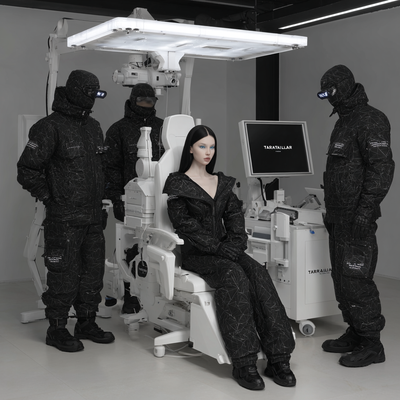 PROJECT001: Women's Black Network Puffer Tarantula's Club